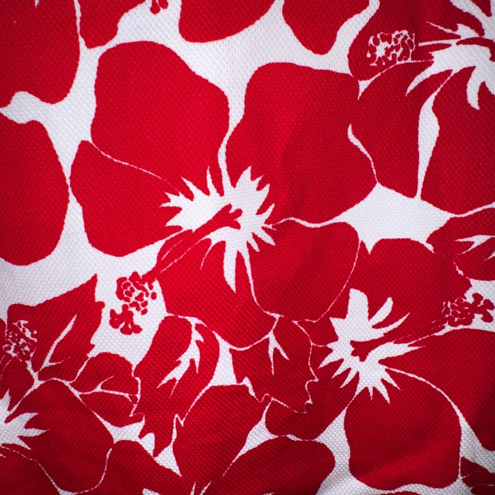 Talbots Women's Size 14W Red White Hibiscus Floral A-Line Skirt Knee Length - Picture 6 of 10